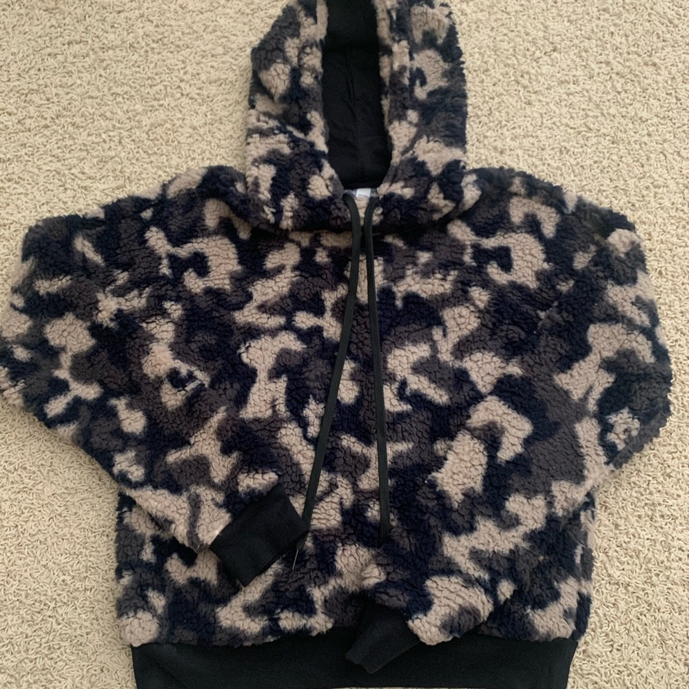 Zella cropped Sherpa hoodie